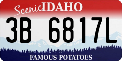 ID license plate 3B6817L