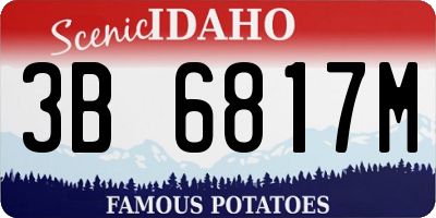 ID license plate 3B6817M
