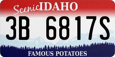 ID license plate 3B6817S
