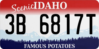 ID license plate 3B6817T