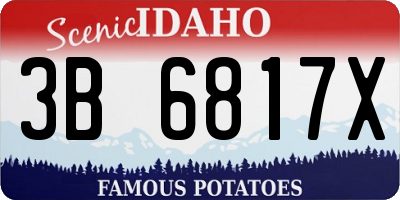 ID license plate 3B6817X
