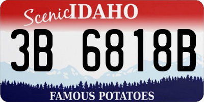 ID license plate 3B6818B