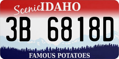 ID license plate 3B6818D