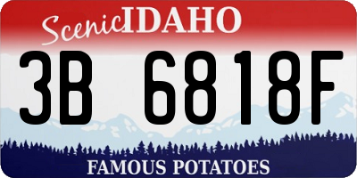 ID license plate 3B6818F