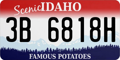 ID license plate 3B6818H