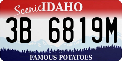 ID license plate 3B6819M