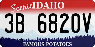 ID license plate 3B6820V