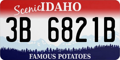ID license plate 3B6821B
