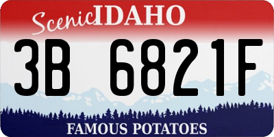 ID license plate 3B6821F