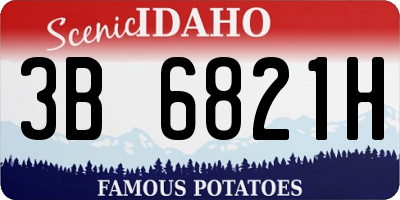 ID license plate 3B6821H