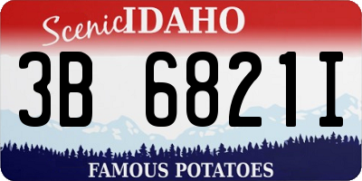 ID license plate 3B6821I