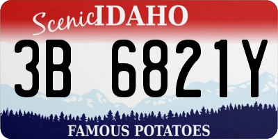 ID license plate 3B6821Y