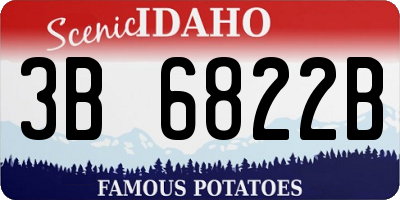 ID license plate 3B6822B