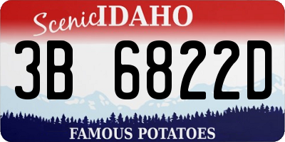 ID license plate 3B6822D