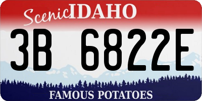 ID license plate 3B6822E