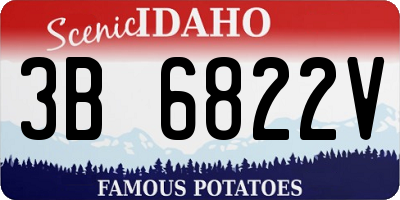 ID license plate 3B6822V
