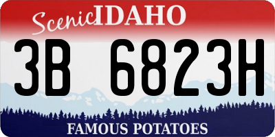 ID license plate 3B6823H