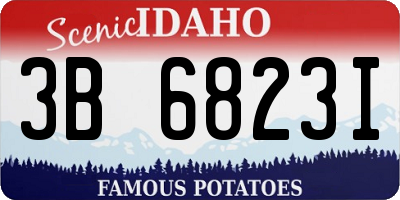 ID license plate 3B6823I