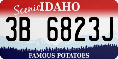 ID license plate 3B6823J