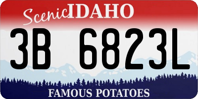 ID license plate 3B6823L