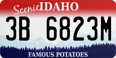 ID license plate 3B6823M