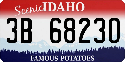 ID license plate 3B6823O