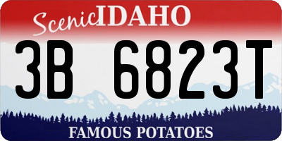 ID license plate 3B6823T
