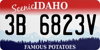 ID license plate 3B6823V