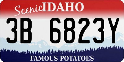 ID license plate 3B6823Y