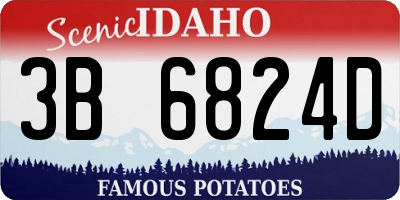 ID license plate 3B6824D