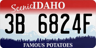 ID license plate 3B6824F