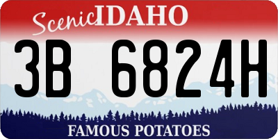 ID license plate 3B6824H