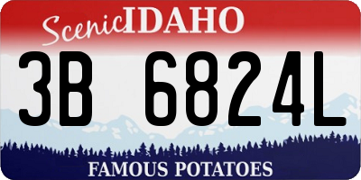 ID license plate 3B6824L
