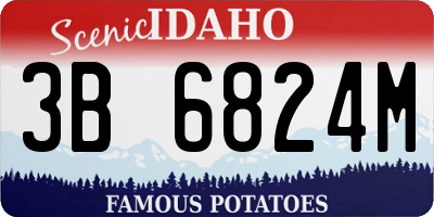 ID license plate 3B6824M