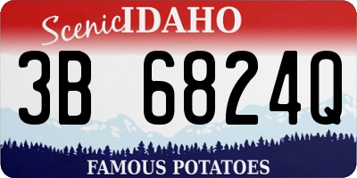 ID license plate 3B6824Q