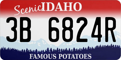 ID license plate 3B6824R