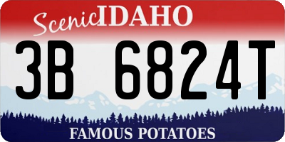 ID license plate 3B6824T