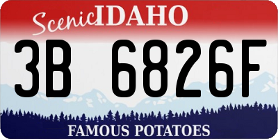 ID license plate 3B6826F