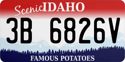 ID license plate 3B6826V