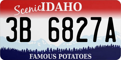 ID license plate 3B6827A