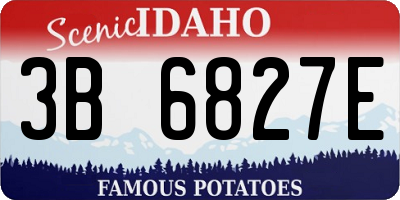 ID license plate 3B6827E
