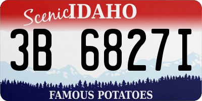ID license plate 3B6827I