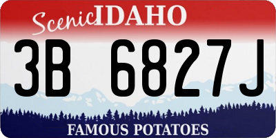 ID license plate 3B6827J