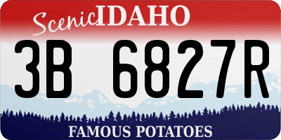 ID license plate 3B6827R