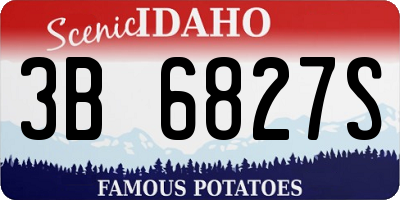 ID license plate 3B6827S