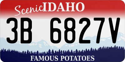 ID license plate 3B6827V