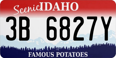 ID license plate 3B6827Y