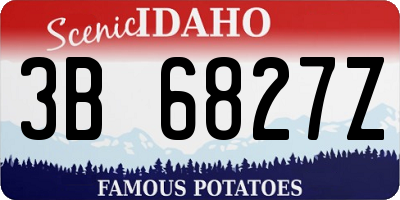 ID license plate 3B6827Z