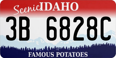 ID license plate 3B6828C