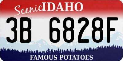 ID license plate 3B6828F